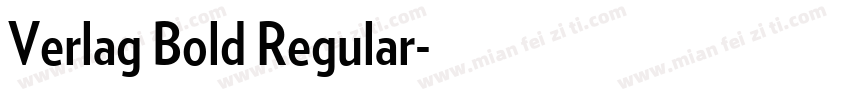 Verlag Bold Regular字体转换